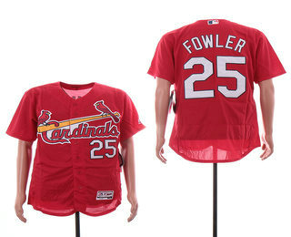 Men's St. Louis Cardinals #25 Dexter Fowler Red Stitched MLB Flex Base Jersey