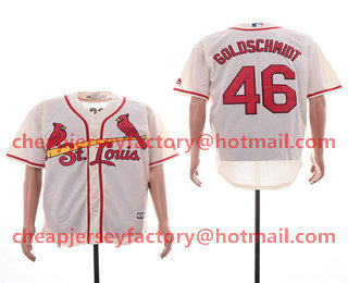 Men's St. Louis Cardinals #46 Paul Goldschmidt Cream Stitched MLB Cool Base Jersey