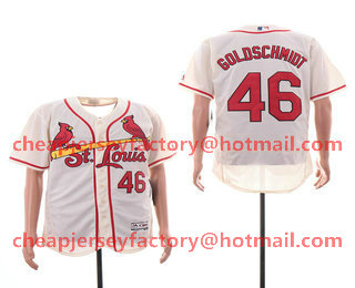 Men's St. Louis Cardinals #46 Paul Goldschmidt Cream Stitched MLB Flex Base Jersey