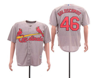 Men's St. Louis Cardinals #46 Paul Goldschmidt Grey Stitched MLB Cool Base Jersey