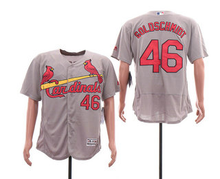 Men's St. Louis Cardinals #46 Paul Goldschmidt Grey Stitched MLB Flex Base Jersey