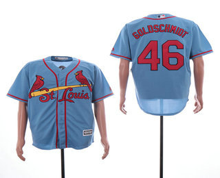 Men's St. Louis Cardinals #46 Paul Goldschmidt Light Blue Stitched MLB Cool Base Jersey
