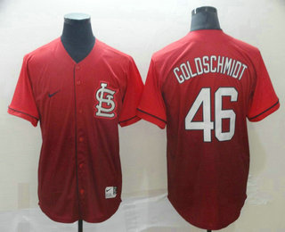Men's St. Louis Cardinals #46 Paul Goldschmidt Nike Red Fade Stitched Jersey