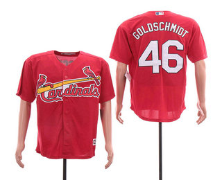 Men's St. Louis Cardinals #46 Paul Goldschmidt Red Stitched MLB Cool Base Jersey