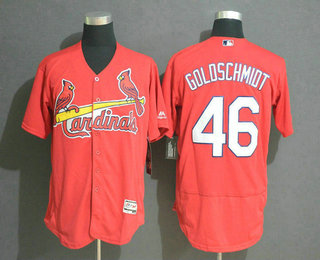 Men's St. Louis Cardinals #46 Paul Goldschmidt Red Stitched MLB Flex Base Jersey