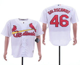 Men's St. Louis Cardinals #46 Paul Goldschmidt White Stitched MLB Cool Base Jersey