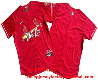 Men's St Louis Cardinals Blank Red 2024 City Connect Limited Stitched Jersey