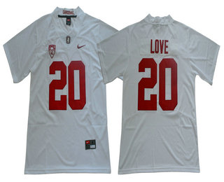 Men's Standford Cardinals #20 Bryce Love White 2017 Vapor Untouchable Stitched Nike NCAA Jersey