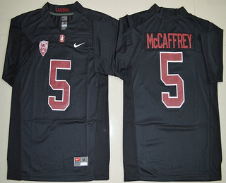 Men's Standford Cardinals #5 Christian McCaffrey Black 2015 College Football Nike Limited Jersey