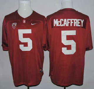 Men's Standford Cardinals #5 Christian McCaffrey Red 2015 College Football Nike Limited Jersey