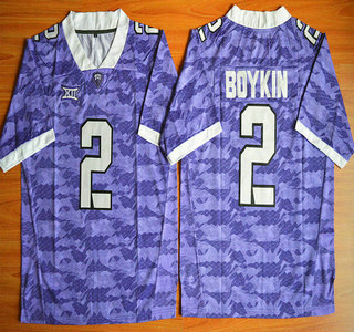 Men's TCU Horned Frogs #2 Trevone Boykin Purple 2015 College Football Jersey