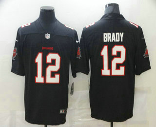 Men's Tampa Bay Buccaneers #12 Tom Brady Black 2020 NEW Vapor Untouchable Stitched NFL Nike Limited Jersey
