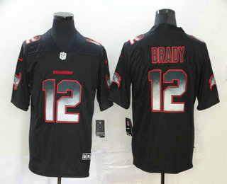 Men's Tampa Bay Buccaneers #12 Tom Brady Black 2020 Vapor Smoke Fashion Stitched NFL Nike Limited Jersey