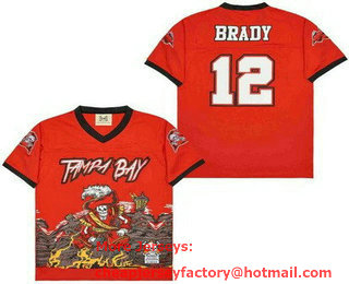 Men's Tampa Bay Buccaneers #12 Tom Brady Limited Red Fashion Football Jersey
