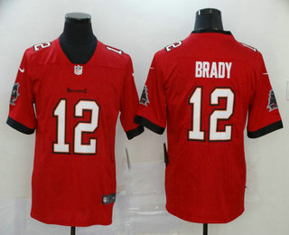 Men's Tampa Bay Buccaneers #12 Tom Brady Red 2020 NEW Vapor Untouchable Stitched NFL Nike Limited Jersey