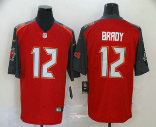 Men's Tampa Bay Buccaneers #12 Tom Brady Red 2017 Vapor Untouchable Stitched NFL Nike Limited Jersey