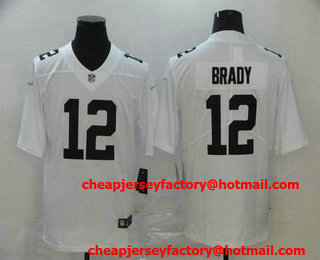 Men's Tampa Bay Buccaneers #12 Tom Brady White 2017 Color Rush Fashion NFL Nike Limited Jersey