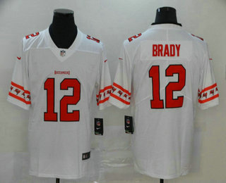 Men's Tampa Bay Buccaneers #12 Tom Brady White 2020 NEW Team Logo Vapor Untouchable Stitched NFL Nike Limited Jersey