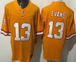 Men's Tampa Bay Buccaneers #13 Mike Evans Limited Orange Throwback FUSE Vapor Jersey