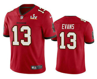 Men's Tampa Bay Buccaneers #13 Mike Evans Red 2021 Super Bowl LV Vapor Untouchable Stitched Nike Limited NFL Jersey