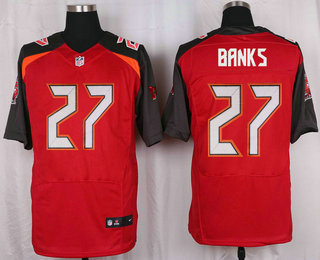 Men's Tampa Bay Buccaneers #27 Johnthan Banks Red Team Color NFL Nike Elite Jersey
