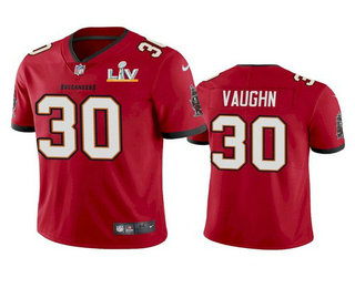 Men's Tampa Bay Buccaneers #30 Ke'Shawn Vaughn Red 2021 Super Bowl LV Limited Stitched NFL Jersey