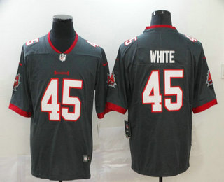 Men's Tampa Bay Buccaneers #45 Devin White Gray 2020 NEW Vapor Untouchable Stitched NFL Nike Limited Jersey