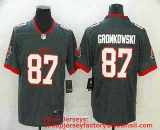 Men's Tampa Bay Buccaneers #87 Rob Gronkowski Gray 2020 NEW Vapor Untouchable Stitched NFL Nike Limited Jersey
