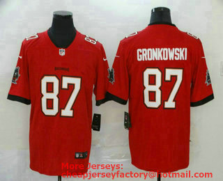 Men's Tampa Bay Buccaneers #87 Rob Gronkowski Red 2020 NEW Vapor Untouchable Stitched NFL Nike Limited Jersey
