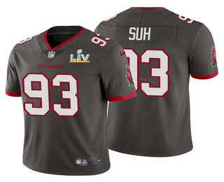 Men's Tampa Bay Buccaneers #93 Ndamukong Suh Grey 2021 Super Bowl LV Limited Stitched NFL Jersey