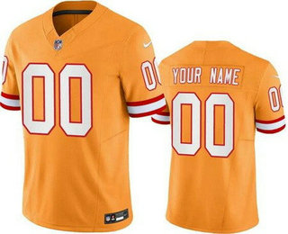 Men's Tampa Bay Buccaneers Customized Limited Yellow Throwback FUSE Vapor Jersey