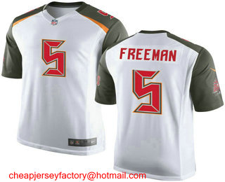 Men's Tampa Bay Buccaneers Retired Player #5 Josh Freeman White Nike Elite Football Jersey