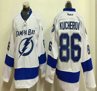 Men's Tampa Bay Lightning #86 Nikita Kucherov White Jersey