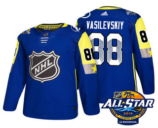 Men's Tampa Bay Lightning #88 Andrei Vasilevskiy Blue 2018 NHL All-Star Stitched Ice Hockey Jersey