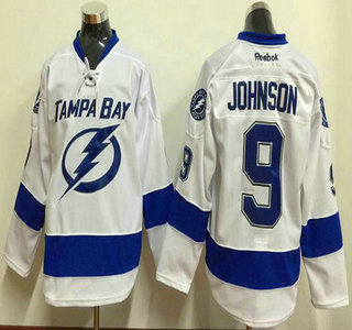 Men's Tampa Bay Lightning #9 Tyler Johnson White Jersey
