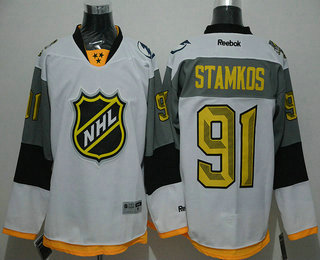 Men's Tampa Bay Lightning #91 Steven Stamkos Reebok White 2016 NHL All-Star Premier Jersey