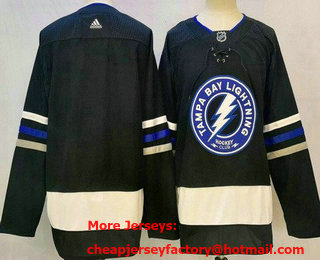 Men's Tampa Bay Lightning Blank Black Alternate Authentic Jersey