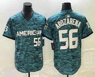 Men's Tampa Bay Rays #56 Randy Arozarena Teal 2023 All Star Cool Base Stitched Jersey