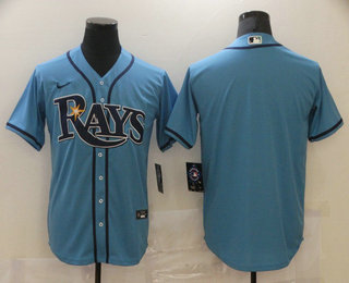 Men's Tampa Bay Rays Blank Light Blue Stitched MLB Cool Base Nike Jersey