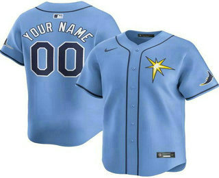 Men's Tampa Bay Rays Customized Light Blue Limited Jersey