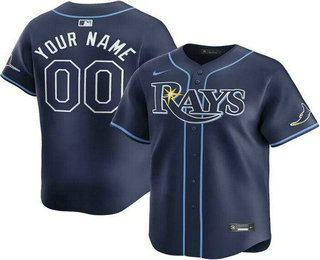 Men's Tampa Bay Rays Customized Navy Alternate Limited Jersey