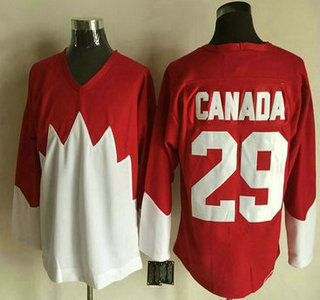 Men's Team Canada #29 Canada 1972 CCM Throwback Hockey Red Jersey