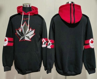 Men's Team Canada Black Ageless Must Have Lace Up Pullover Hoodie