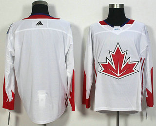Men's Team Canada Blank White 2016 World Cup of Hockey Game Jersey