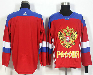 Men's Team Russia Blank Red 2016 World Cup of Hockey Game Jersey