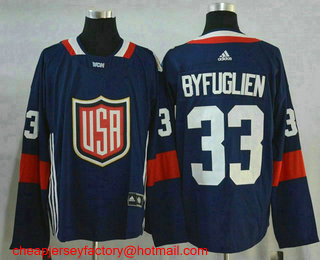 Men's Team USA #33 Dustin Byfuglien Navy Blue 2016 World Cup Stitched NHL Jersey