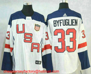 Men's Team USA #33 Dustin Byfuglien White 2016 World Cup Stitched NHL Jersey