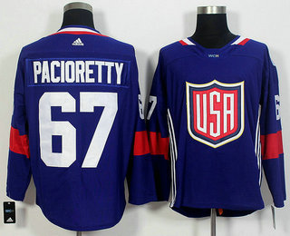 Men's Team USA #67 Max Pacioretty Navy Blue 2016 World Cup of Hockey Game Jersey