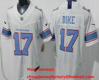 Men's Tennessee Titans #17 Chimere Dike Limited White FUSE Vapor Jersey