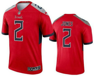 Men's Tennessee Titans #2 Julio Jones Limited Red Inverted Vapor Jersey